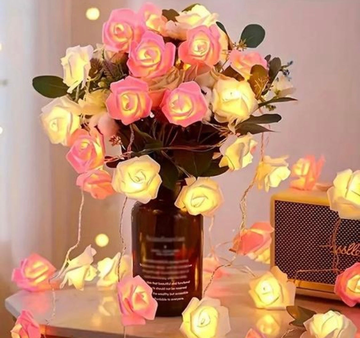 14 Led double Colour big rose pack